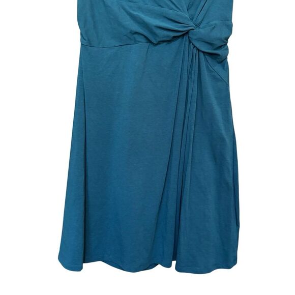 Lands' End Teal Blue Sleeveless Cotton Modal Blend Casual Dress Size Medium - Picture 4 of 10